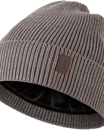 Wmcaps Winter Beanie for Men Women, Fleece Lined Beanie Soft Warm Knit Hat Ski Stocking Cuffed Cap