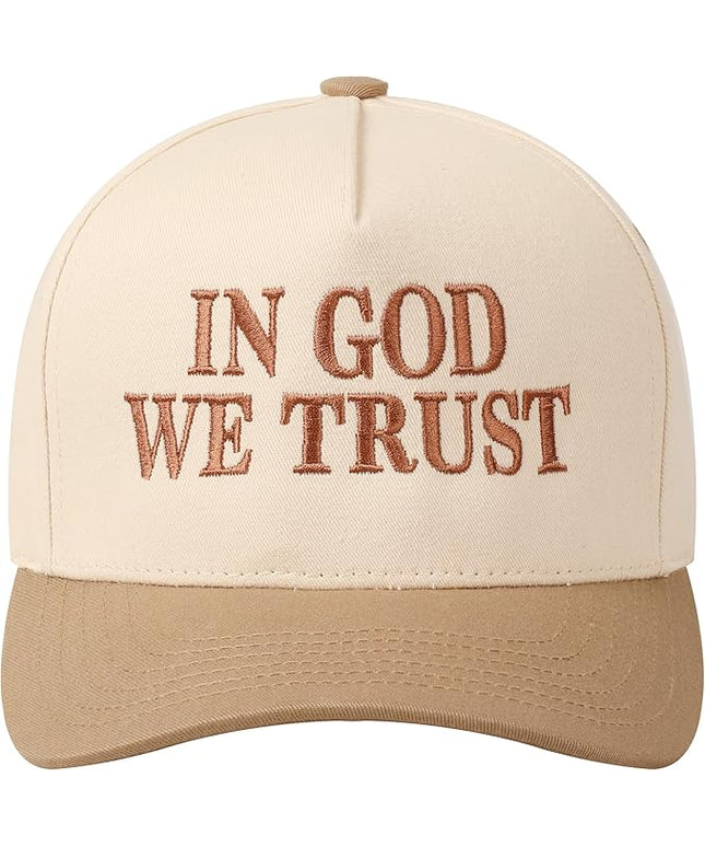 MIRMARU Two-Tone Vintage Canvas Trucker Hats for Men & Women, Adjustable Size Baseball Caps with Trendy Embroidered Design