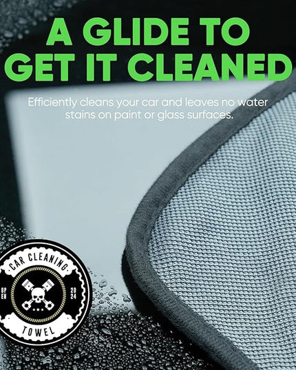 KKV 2-Pack Microfiber Towels (35"x 24") Extra Large Ultra Absorbent Drying Towel for Cars and Trucks, Without Streaks, Scratches, or Water Spots