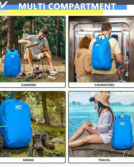 30L Commuter Backpack, Lightweight Laptop Camping Casual Daypacks, Waterproof Gym Travel School Bag Basic Backpack for Men Women-Blue