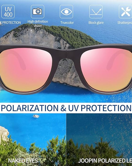 Joopin Square Sunglasses Polarized UV Protection Trendy Designer Sun Glasses Men Women
