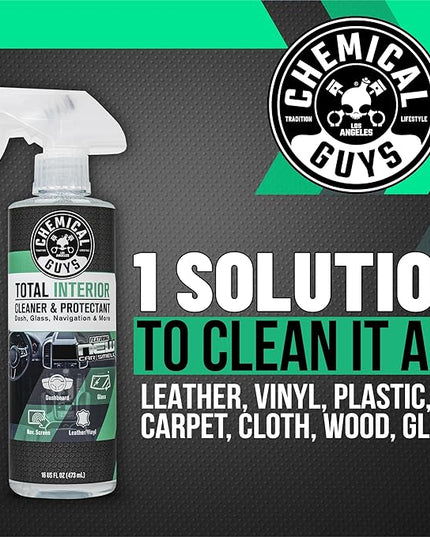 Chemical Guys Total Interior Cleaner and Protectant, New Car Smell (Safe for Cars, Trucks, SUVs, Jeeps, RVs & More) 128 fl oz - SPI234