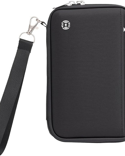 WALNEW Family Passport Holder for 5 - Large Travel Organizer Holds up to 6 Passports, RFID Blocking Water Resistant Document Wallet for Cards, Tickets, Boarding Passes