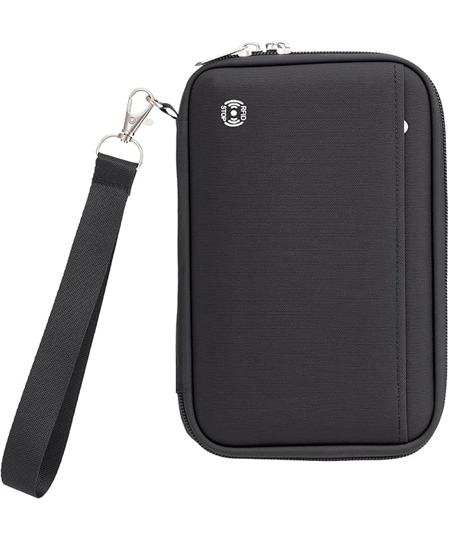 WALNEW Family Passport Holder for 5 - Large Travel Organizer Holds up to 6 Passports, RFID Blocking Water Resistant Document Wallet for Cards, Tickets, Boarding Passes