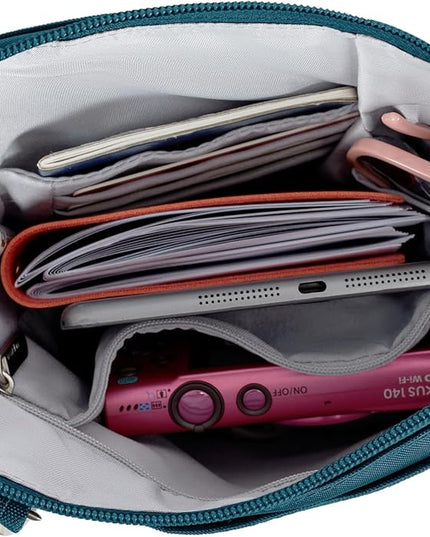 Travelon Anti-theft Classic Slim Double Zip Crossbody