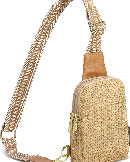 INICAT Faux Straw Crossbody Bags Beach Gifts Valentines Day Her Cruise Ship Essentials Women Summer Small Sling Purses