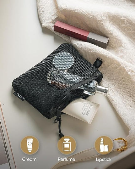 VULKIT Small Zip Wallet 2 Packs Coin Pouch Mini Travel Bag Multifunctional Pouch Change Holder