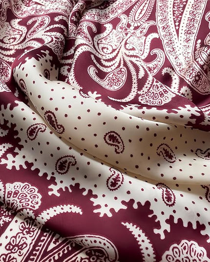 MINIDORA Satin Scarves for Women 27.5 × 27.5 inches Medium Square Elegant Silk Feeling Head Scarf