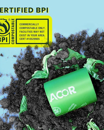 3 Gallon Compostable Trash Bags, Compost Bags for Countertop Bin, 200 Count (Pack of 2) BPI Certified and Meet The ASTM D6400 Standard