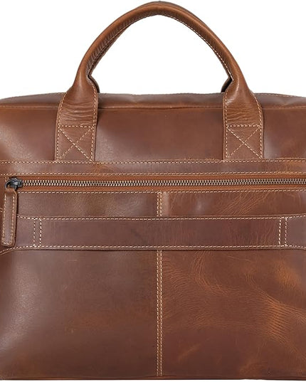 JD LEATHERS Leather briefvase15.5 Inch laptop Messenger Bags Ideal Satchel Best for Men and Women Slim Genuine Leather Bag