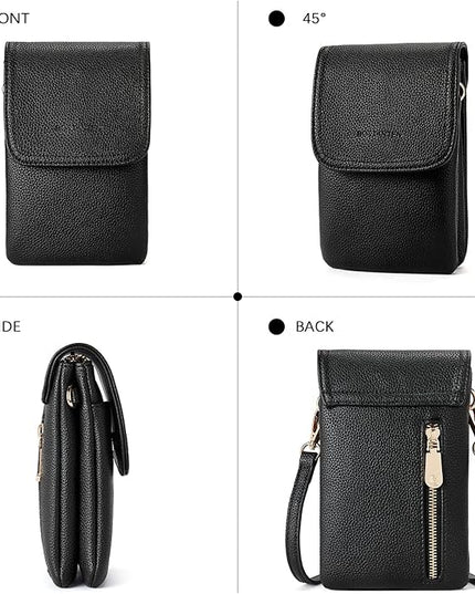 BOSTANTEN Vegan Leather Small Crossbody Bags for Women Designer Cell Phone Bag Wallet Purses Adjustable Strap