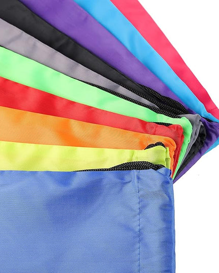 GoodtoU Drawstring Backpack Cinch Bag Drawstring Bags Bulk Draw String Sport Nylon Bag 10 Color (10 Color, 20PCS)