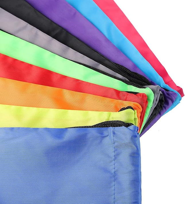 GoodtoU Drawstring Backpack Cinch Bag Drawstring Bags Bulk Draw String Sport Nylon Bag 10 Color (10 Color, 20PCS)