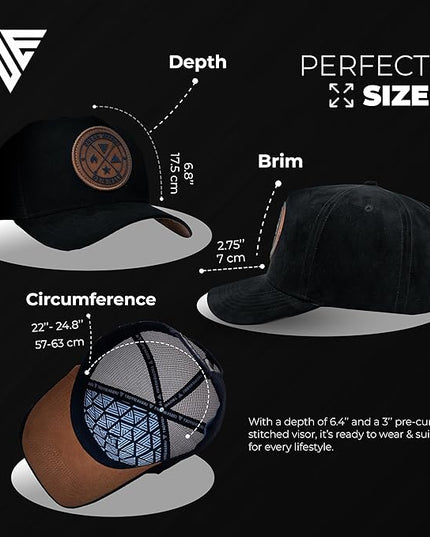 Urban Effort Mesh Back Cap - for Men and Women Baseball Hat 5-Panel Trucker Hat - Great Snapback Closure for Hunting & Hiking