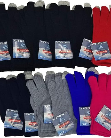 Wholesale Winter Gloves Beanies, Warm Thick Thermal Bulk Case Pack Unisex Men Women