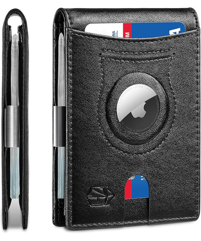 Zitahli Men's Wallets Airtag Holder Slim Rfid Leather with Gift Box