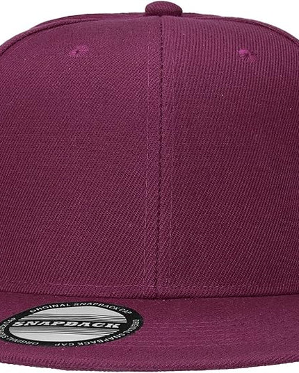 Classic Snapback Hat Cap Hip Hop Style Flat Bill Blank Solid Color Adjustable Size