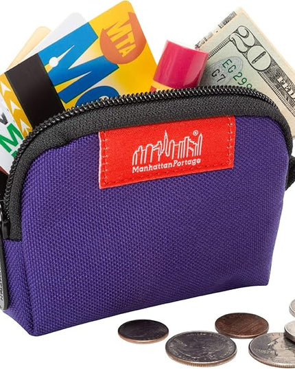 Manhattan Portage Coin Purse With Zipper Closure Pouch Eclectic Colors Credit Card ID Card Jewelry Keys Water Resistant Gift 1000D CORDURA® Everyday Carry