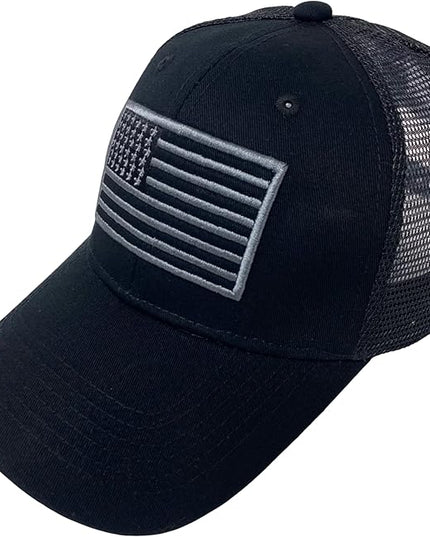 Roytrense Embroidered American Flag Unisex Baseball Cap (100% Cotton)