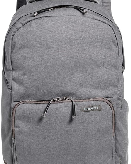 BREVITE The Backpack- Casual daypack backpacks for every function. Compact but spacious 18L aesthetic traveling backpack with laptop compartment. (Charcoal Grey)