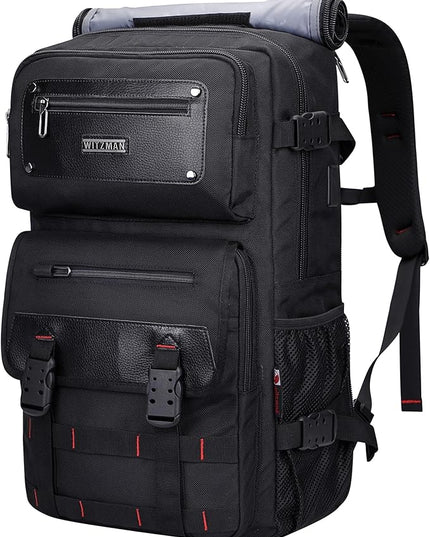 WITZMAN Carry On Travel Backpack for Men Duffle Bags Fit for 17 Inch Laptop Airline Approved Laptop Backpack(B685 Black)