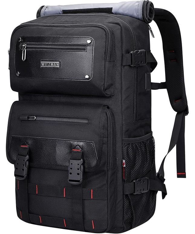 WITZMAN Carry On Travel Backpack for Men Duffle Bags Fit for 17 Inch Laptop Airline Approved Laptop Backpack(B685 Black)