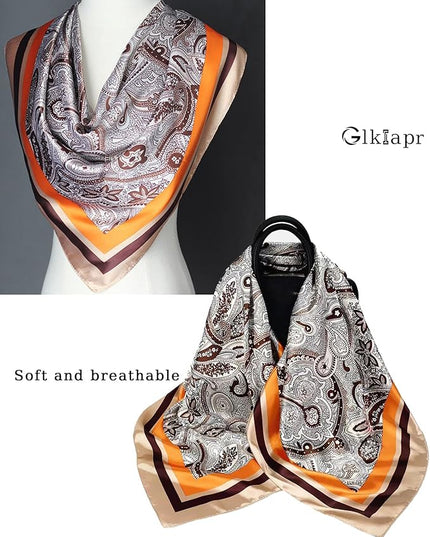 Satin Bandana Headscarf for Women Silky Hair Scarves for Fashion Lightweight