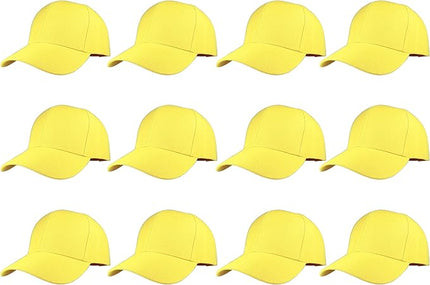 Gelante Plain Blank Baseball Caps Adjustable Back Strap Wholesale LOT 12 PC'S
