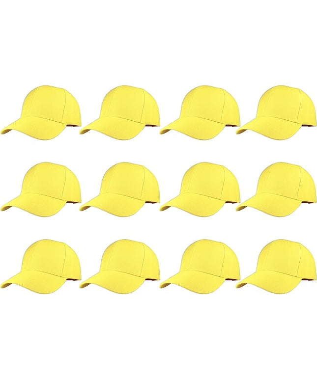 Gelante Plain Blank Baseball Caps Adjustable Back Strap Wholesale LOT 12 PC'S