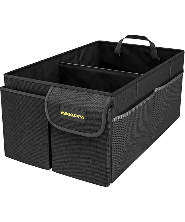 MIKKUPPA Car Trunk Organizer - 50L Collapsible Trunk Organizer, Sturdy Car Storage for SUV Auto Truck Van with Non Slip Bottom (Black)