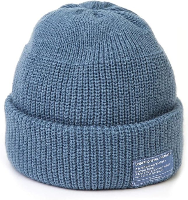 UNDERCONTROL Winter Trawler Fisherman Beanie Men Women Unisex Stylish Plain Docker Skull Hat Roll up Watch Cap Color Pack
