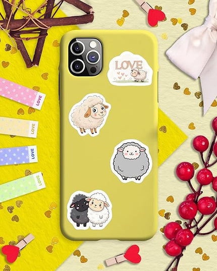 100Pcs Sheep Stickers for Scrapbooking - Sheep Gifts, Party Supplies - Lamb & Farm Animal Stickers - Gift for Women & Men