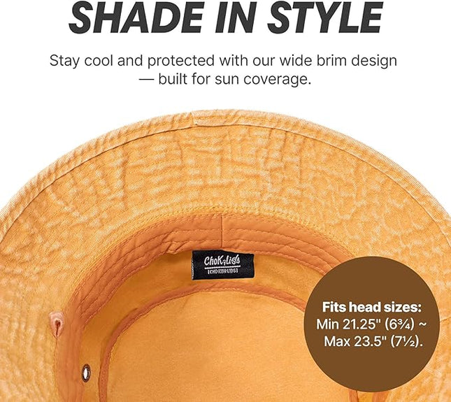 Hot Summer Bucket Hat - Trendy Cotton Sun Hat for Beach, Golf, Fishing - Fun Outdoor Vacation Boonie for Men and Women