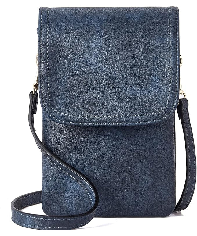 BOSTANTEN Vegan Leather Small Crossbody Bags for Women Designer Cell Phone Bag Wallet Purses Adjustable Strap