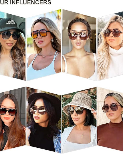 SOJOS Retro Polarized Aviator Sunglasses Womens Mens Classic 70s 80s Vintage Trendy Square Aviators SJ2174