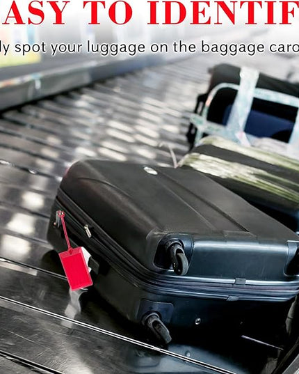 100 Pack Luggage Tags for Suitcases, Airplane Travel Essentials for Flying, International Travel Must Haves, and Luggage Accessories by Sodsay