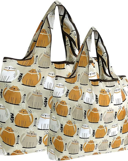 allydrew Large Foldable Tote Nylon Reusable Grocery Bags