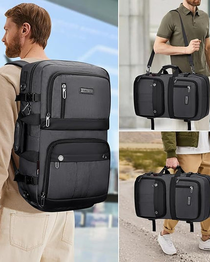 WITZMAN Carry on Travel Backpack for Men Women Laptop Backpack with USB Charging Port Airline Approved(B683 Silvery Grey)