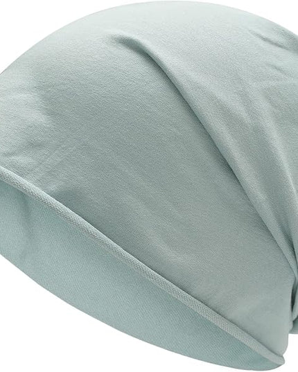 ZLYC Cotton Thin Slouchy Beanie Hat for Men Women Fashion Soft Stretch Knit Skull Cap