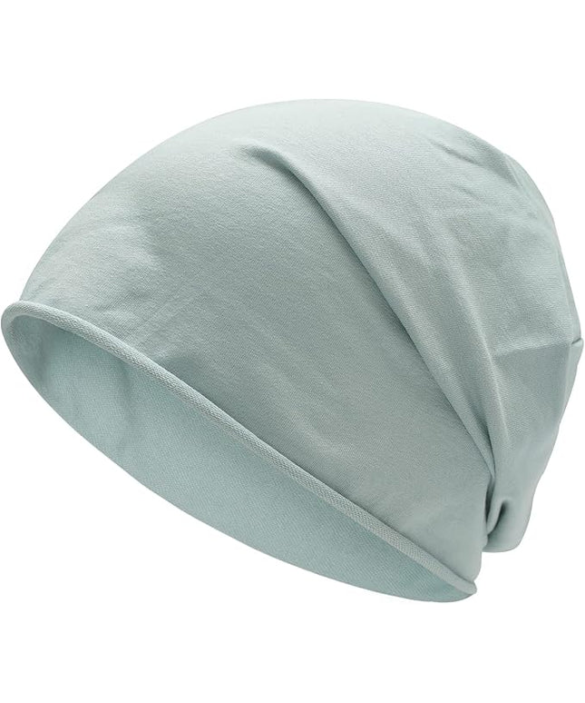 ZLYC Cotton Thin Slouchy Beanie Hat for Men Women Fashion Soft Stretch Knit Skull Cap