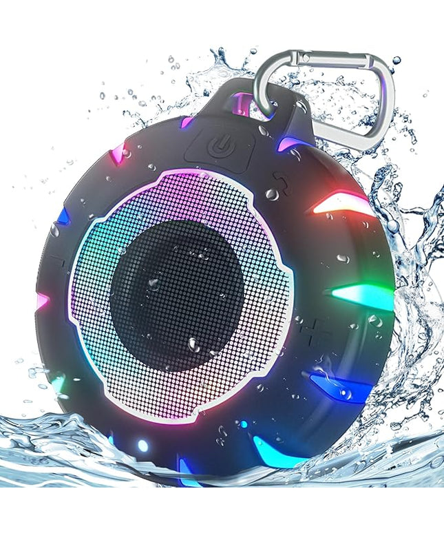 HEYSONG Waterproof Shower Bluetooth Speaker, Durable & Portable with Clear Sound, Ideal for Shower, Pool, Beach & Kayaking – Great Gift for All Ages