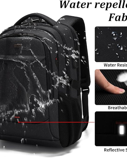 DUSLANG 17 Inch Laptop Backpack for Travel Water Resistant College Backpack for Women Laptop Bag with USB Charging Port,Pink A