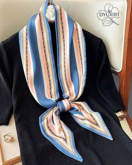 Head Scarf Purse Handle Neck Satin Hair Scarfs For Bag Lightweight Silky Long Thin Women's Fashion Scarves 59 * 5.9”