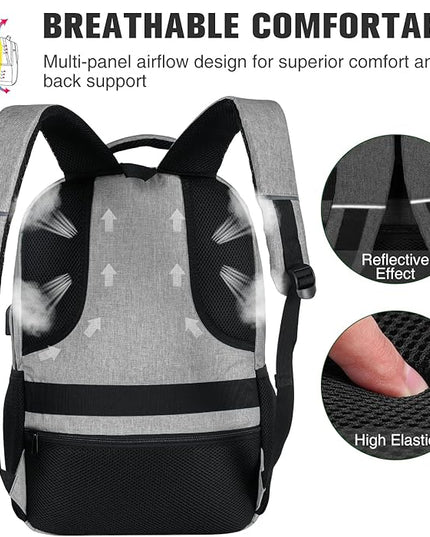 Paude Backpack School,17.3 Inch Travel Laptop Backpack,Bookbag for Teen Boys College Backpack with USB Charging Port,Waterproof
