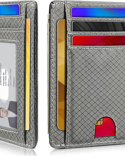 Artpaxy Slim Wallet for Men & Women, Minimalist Front Pocket Card Holder for Travel, RFID Blocking, Water Resistant Nylon Wallet for ID & Cash & Credit Card