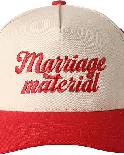 MIRMARU Two-Tone Vintage Canvas Trucker Hats for Men & Women, Adjustable Size Baseball Caps with Trendy Embroidered Design