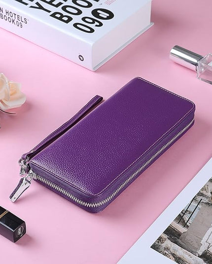 Lavemi Small Compact Women Wallet RFID Blocking Genuine Leather Bifold Purse with ID Windows