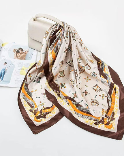 Head Bandanas Scarf for Women Silk Satin Hair Scarf Lightweight Vintage Fashion Square Neck Scarves Gift