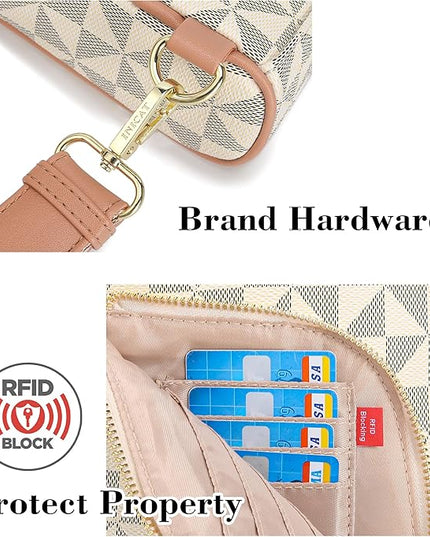 INICAT RFID Blocking Sling Bag Anti Theft Crossbody Bags Women Valentine's Day Gifts Travel Purses Vegan Leather