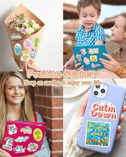 150Pcs Motivational Stickers for Kids Teens Students Teachers Planners Inspirational Quote Stickers Waterproof Vinyl Sticker for Water Bottles Laptop Scrapbook Journal